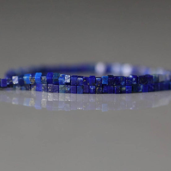 1.5mm AAA Lapis Lazuli Faceted Cube Beads 7" Gemstone Flat Square Beads for Jewelry Making Beading Craft Gift Beads DIY Jewelry Making