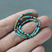 1.5mm 2mm Natural Turquoise Tube Beads 7