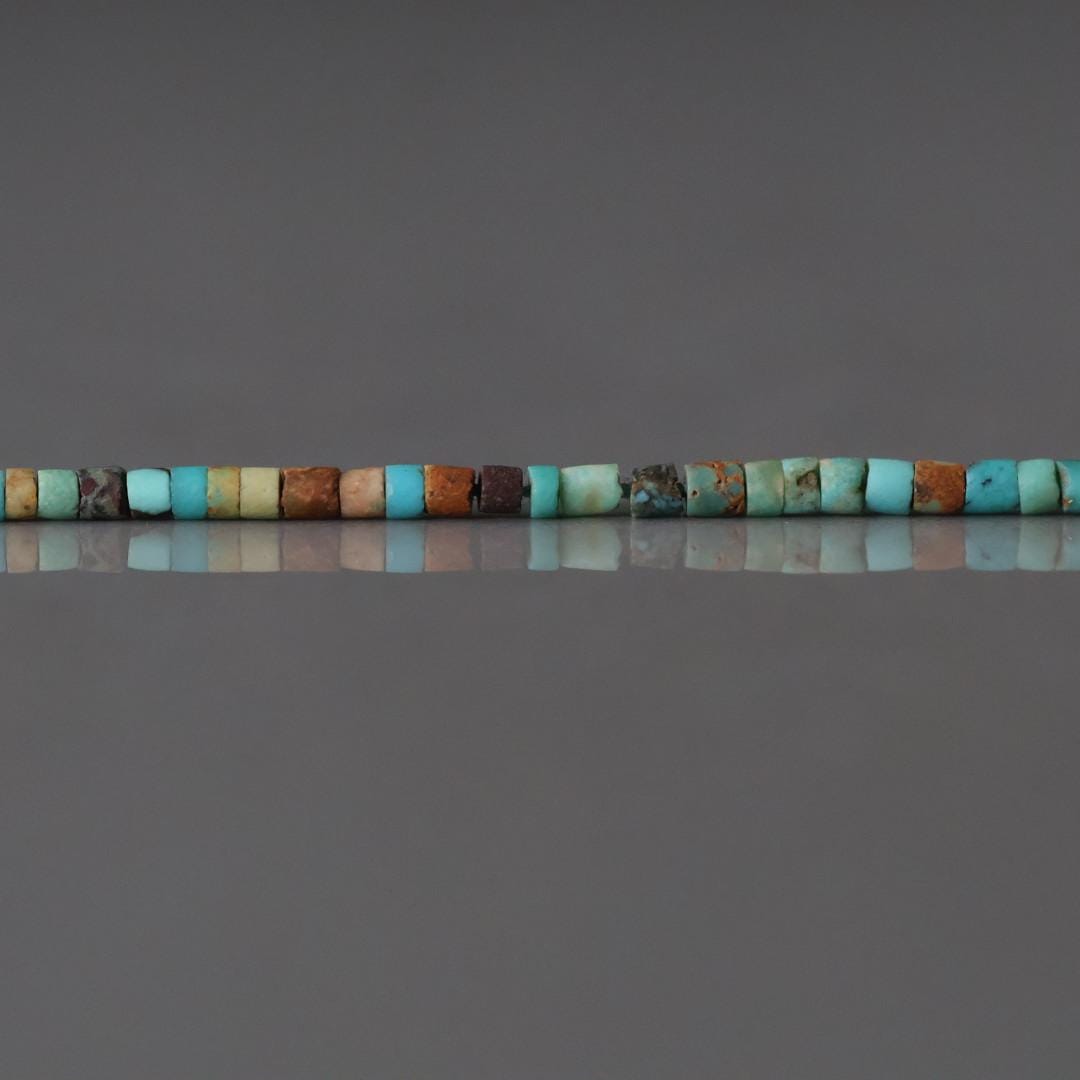 1.5mm 2mm Natural Turquoise Tube Beads 7" Tiny Micro Genuine Gemstone Beads Jewelry Making Beading Craft Gift December Birthstone