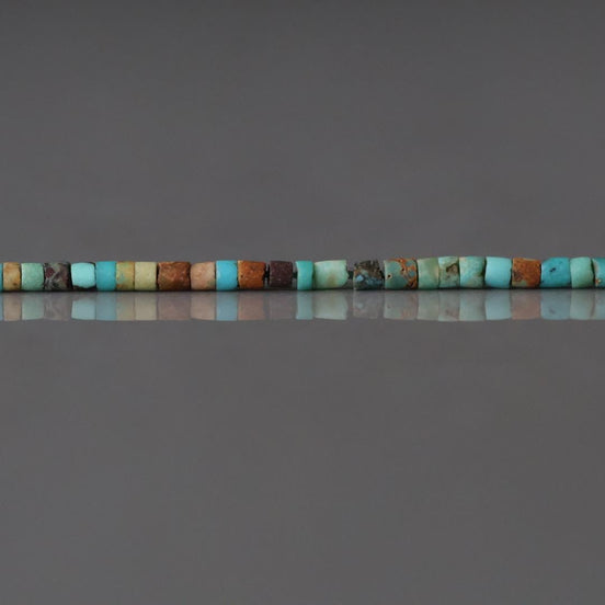 1.5mm 2mm Natural Turquoise Tube Beads 7" Tiny Micro Genuine Gemstone Beads Jewelry Making Beading Craft Gift December Birthstone