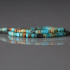 1.5mm Tiny Turquoise Smooth Tube Beads 7"