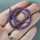 1.8mm 2mm Amethyst Beads - Faceted Round Gemstone 12.5"