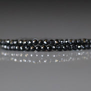 1.8mm Black Tourmaline Micro Faceted Beads Genuine Tourmaline 15