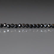 1.8mm Black Tourmaline Micro Faceted Beads Genuine Tourmaline 15