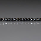 1.8mm Black Tourmaline Beads ‚Äì Tiny Faceted Round Natural Gemstone 15" Strand