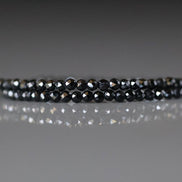 1.8mm Black Tourmaline Beads ‚Äì Tiny Faceted Round Natural Gemstone 15