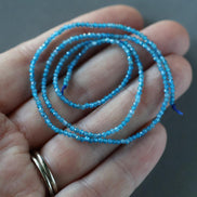 1.8mm Blue Apatite Faceted Beads 15
