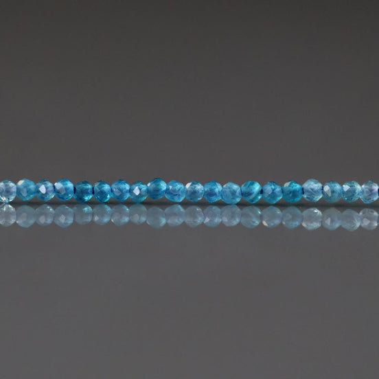 1.8mm Blue Apatite Faceted Beads 15" Genuine Gemstone Beads for Jewelry Making Beading Craft Gift Beads Tiny 2mm Seed Beads