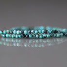 1.8mm Rare Blue Turquoise Beads - Tiny Faceted Round Natural Gemstone 15" Strand