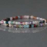 1.8mm 2mm Multi Gemstone Cube Beads 15