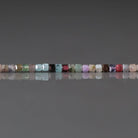 1.8mm Colorful Multi Gemstone Cube Beads 15" - Tiny Natural Gemstone