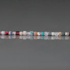 1.8mm Colorful Multi Gemstone Cube Beads 15" - Tiny Natural Gemstone