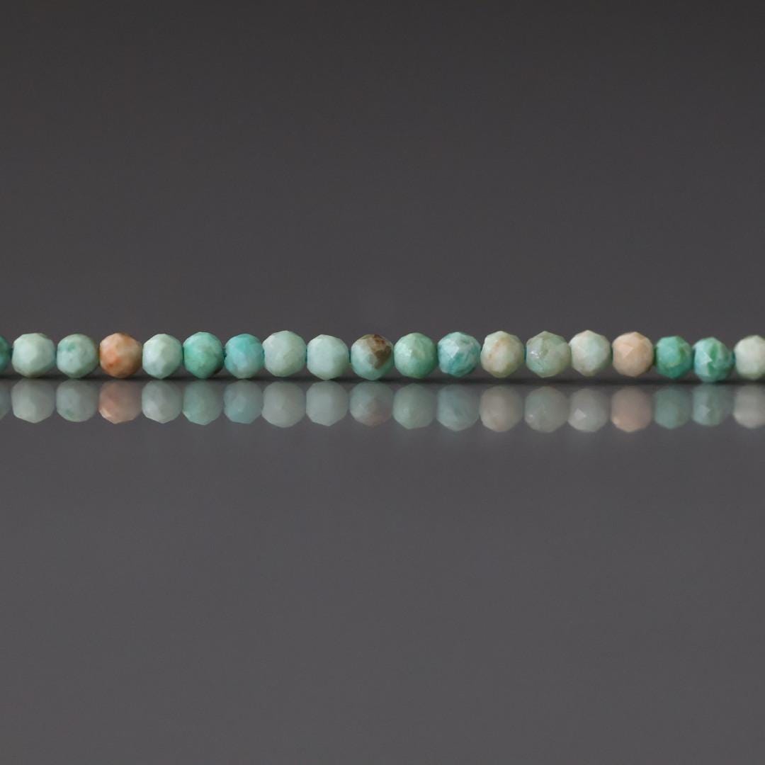 1.8mm AAA Peruvian Turquoise Faceted Beads 15" Peru Turquoise Genuine Gemstone Beads Jewelry Making Beading Craft Gift December Birthstone