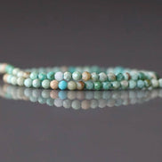1.8mm Peruvian Turquoise Beads - Tiny Faceted Round Natural Gemstone 15