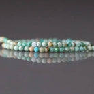 1.8mm Peruvian Turquoise Beads - Tiny Faceted Round Natural Gemstone 15" Strand