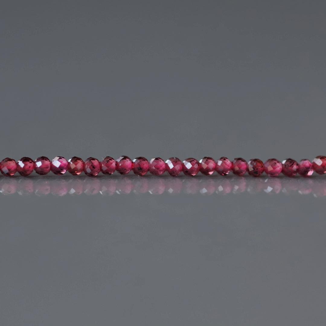 1.8mm AAA Pyrope Garnet Beads Micro Faceted Beads 15" Natural Garnet Gemstone Beads Beading Crafter Gift
