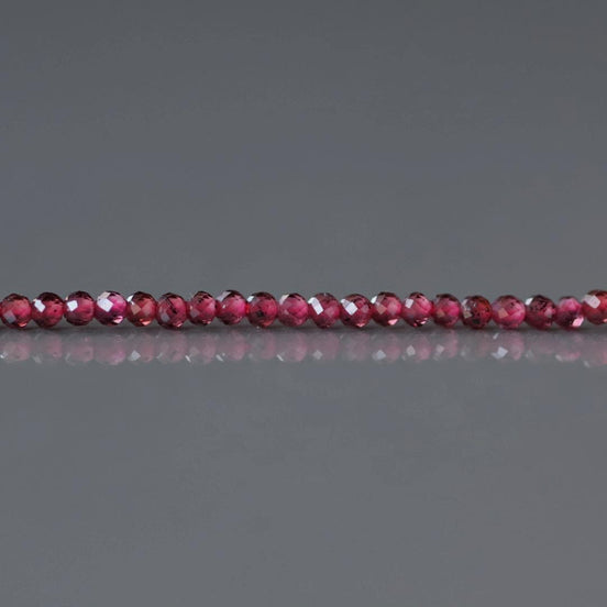 1.8mm AAA Pyrope Garnet Beads Micro Faceted Beads 15" Natural Garnet Gemstone Beads Beading Crafter Gift
