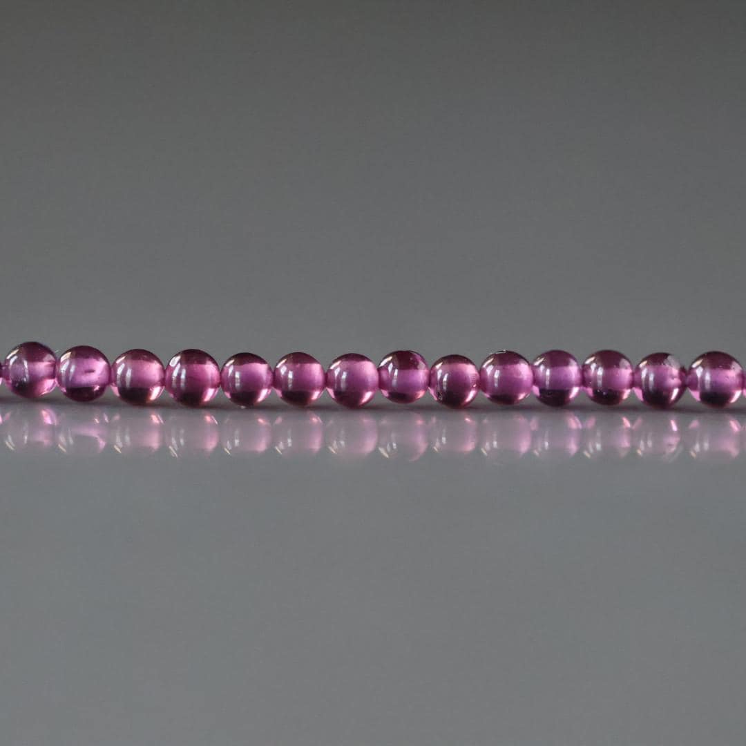 1.9mm 2mm AAA Pink Garnet Beads Smooth Beads 15" Natural Light Rhodolite Garnet Gemstone Beads Beading Crafter Gift