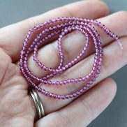 1.9mm 2mm AAA Pink Garnet Beads Smooth Beads 15