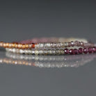 1.9-2mm Tundra Sapphire Beads - Tiny Faceted Round Natural Gemstone 6" Strand
