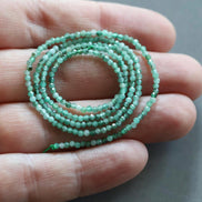 1.9mm Emerald Beads – Tiny Faceted Round Natural Gemstone 15