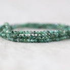 1.9mm 2mm AAA Natural Emerald Beads Micro Faceted 15" Raw Emerald Genuine Gemstone Beads Genuine Emerald Jewelry Making Beading Craft Gift