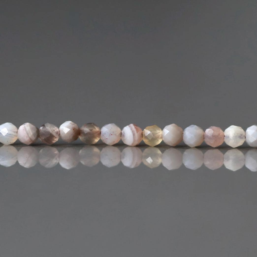 1.9mm 2mm Botswana Agate Beads Faceted Genuine Tiny Agate Beads 15" Gemstone Beads for Jewelry Making Beading Gift for crafter