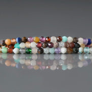 2mm Multi Gemstone Micro Faceted Beads 15