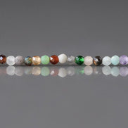 1.9mm 2mm Multi Gemstone Micro Beads - Tiny Faceted Round Natural Gemstone 15