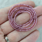 1.9mm AAA Malaya Pink Garnet Beads Faceted 15” Natural Malaya Garnet Spacer Gemstone Beads DIY Jewelry Making Necklace Earrings
