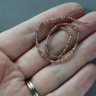 1.9mm Andalusite Round Brown Beads – Tiny Faceted Round Natural Gemstone