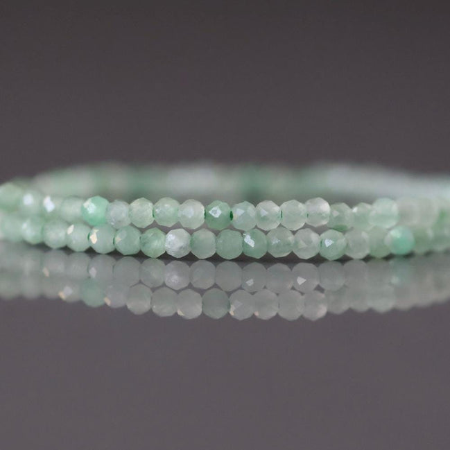 1.9mm Burma Jade Beads Faceted 15" Burma Jadeite Genuine Gemstone Beads Sparkly Natural Jade for Jewelry Making Beading Craft Gift Beads