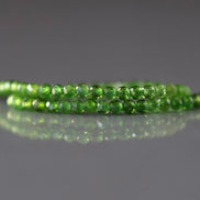 1.9mm AAA Chrome Diopside Faceted Beads Genuine Small Emerald Green Beads 15