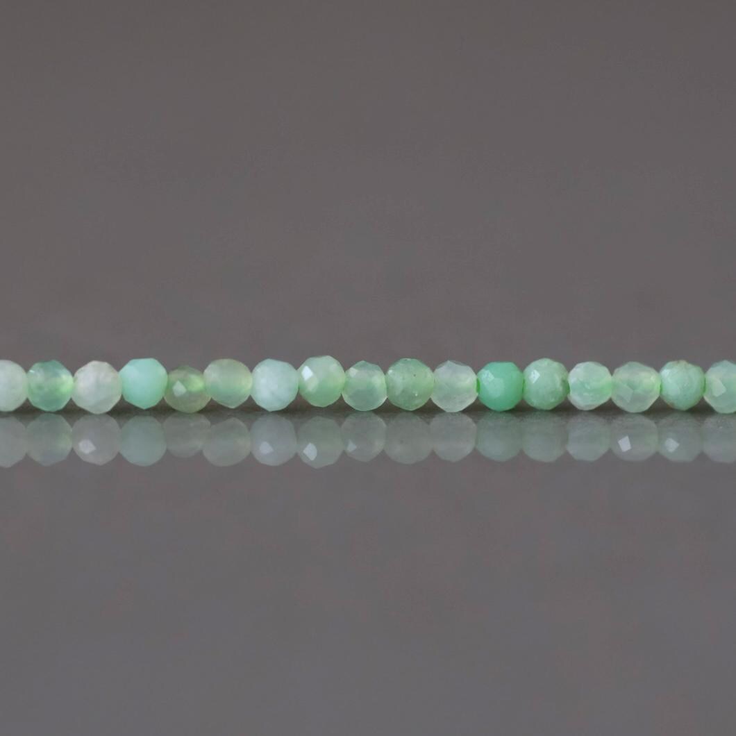 1.9mm Chrysoprase Faceted Beads 15" Mint Green Genuine Gemstone Beads for Jewelry Making Beading Craft Gift Beads
