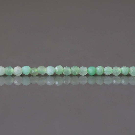 1.9mm Chrysoprase Beads ‚Äì Tiny Faceted Round Natural Gemstone 15" Strand