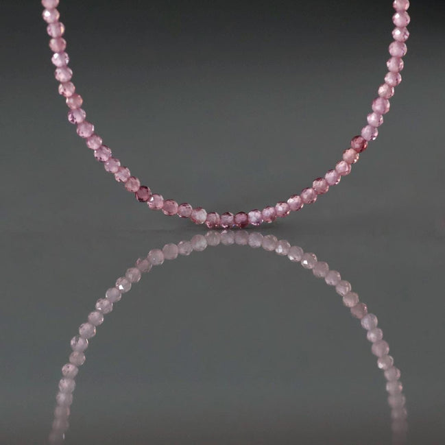 1.9mm AAA Malaya Pink Garnet Beads Faceted 4” Natural Malaya Garnet Spacer Gemstone Beads DIY Jewelry Making Necklace Earrings
