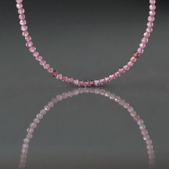 1.9mm AAA Malaya Pink Garnet Beads Faceted 4” Natural Malaya Garnet Spacer Gemstone Beads DIY Jewelry Making Necklace Earrings
