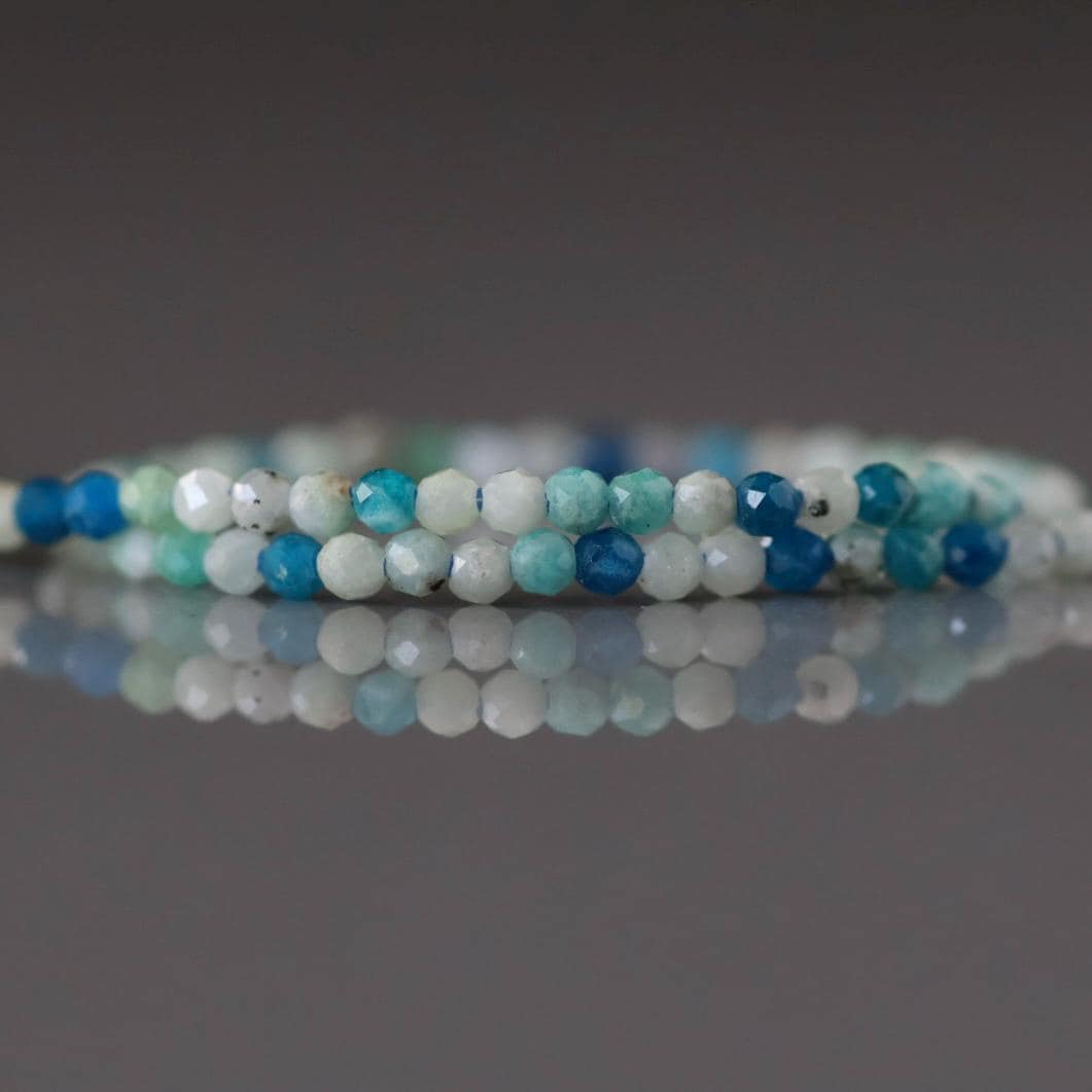 1.9mm Rare Hauynite Beads ‚Äì Tiny Faceted Round Natural Gemstone 15" Strand