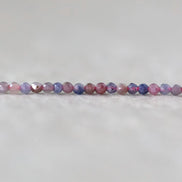1.9mm Ruby Sapphire Faceted Beads Tiny Genuine Gemstone Small Beads 15” Strand for DIY Jewelry Making Beading