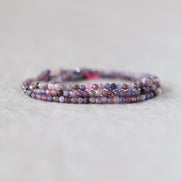 1.9mm Ruby Sapphire Faceted Beads Tiny Genuine Gemstone Small Beads 15” Strand for DIY Jewelry Making Beading