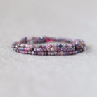 1.9mm Ruby Sapphire Faceted Beads Tiny Genuine Gemstone Small Beads 15” Strand for DIY Jewelry Making Beading