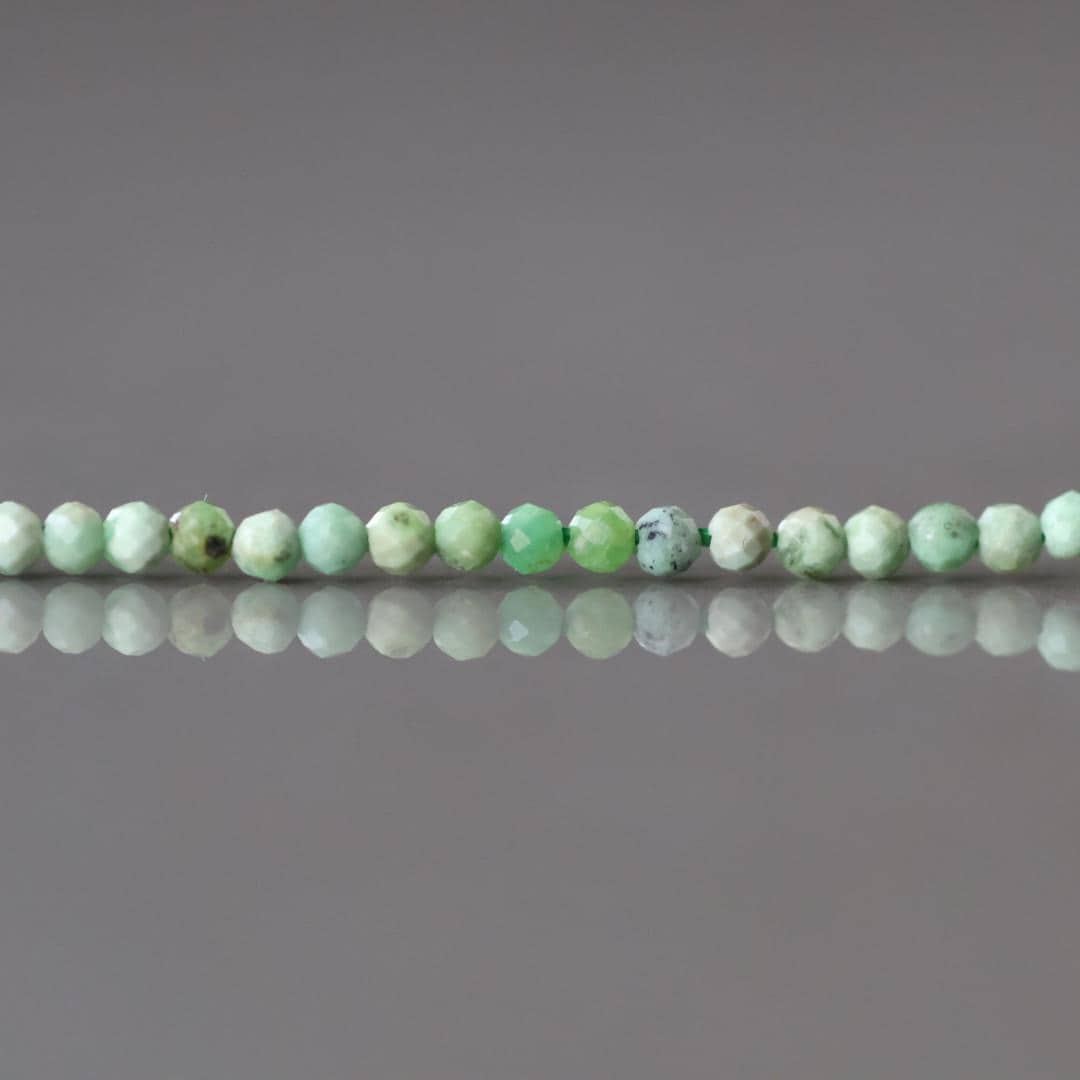 1.9mm Variscite Beads ‚Äì Tiny Faceted Round Natural Gemstone 15" Strand