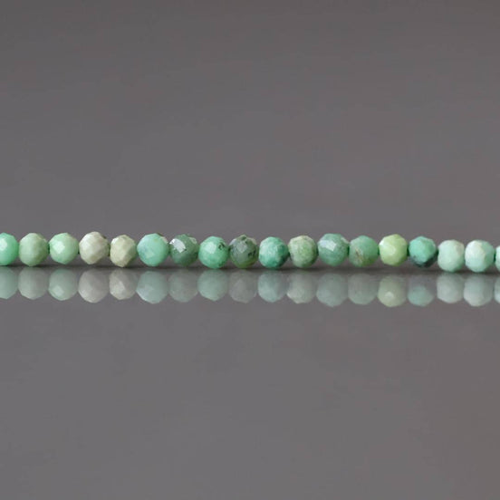 1.9mm Variscite Beads ‚Äì Tiny Faceted Round Natural Gemstone 15" Strand
