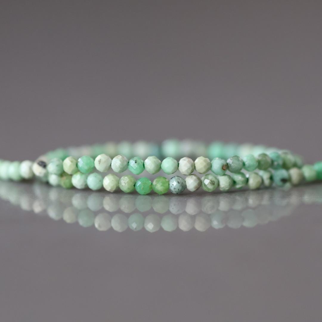 1.9mm Variscite Beads ‚Äì Tiny Faceted Round Natural Gemstone 15" Strand