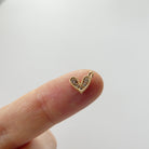 1 Piece 14k Gold Filled Paved Tiny Heart Charm CZ White Green Pink Heart Pendant Mini Heart Jewelry Making DIY Earrings Pendant
