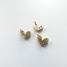 1 Piece 14k Gold Filled Paved Tiny Heart Charm CZ White Green Pink Heart Pendant Mini Heart Jewelry Making DIY Earrings Pendant