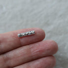 1 Thai Karen Hill Tribe Silver Bar Tube Bead Hammered Fine Silver Tube for DIY Jewelry Making