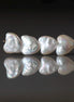 10-11mm Baroque Freshwater Pearl Heart Beads - 4 Pcs