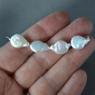 10mm- 14mm AAAAA Baroque Pearl Beads - 4 Pcs