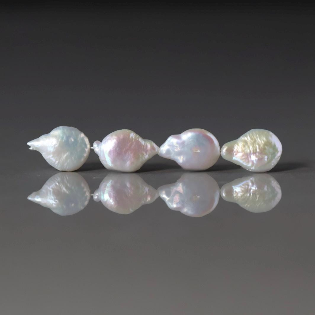 10mm- 14mm AAAAA Baroque Pearl Beads - 4 Pcs